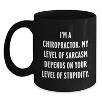 Load image into Gallery viewer, Funny Chiropractor Black Coffee Mug Gifts from Friends to Chiropractor Christmas Unique - Main
