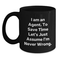 Load image into Gallery viewer, Funny Agent Black Coffee Mug Gifts from Friends for Valentine's - Main