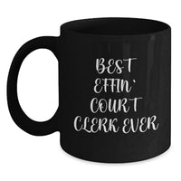 Load image into Gallery viewer, Funny Court Clerk Black Coffee Mugs Gifts from Friends for Court Clerks Christmas Unique Mugs - Main