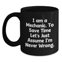Load image into Gallery viewer, Funny Mechanic Gifts from Men for Mechanic Dad on Father's Day - Black Coffee Mug - Main