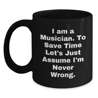 Load image into Gallery viewer, Funny Musician Gifts from Family for Musician Dad on Mother's Day Unique Black Coffee Mug - Main