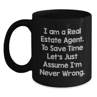 Load image into Gallery viewer, Funny Real Estate Agent Black Coffee Mugs Gifts from Friends for Birthday Unique Real Estate Agent Gifts - Main