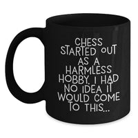 Load image into Gallery viewer, Chess Black Coffee Mug Keepsake Birthday Gift for Him with Quote - Main