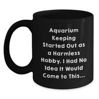 Load image into Gallery viewer, Aquarium Keeping Keepsake Black Coffee Mug for Him Birthday Gift - Main