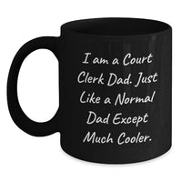 Load image into Gallery viewer, Court Clerk Keepsake Mug for Him Birthday Gift Black 11oz Ceramic Coffee - Main