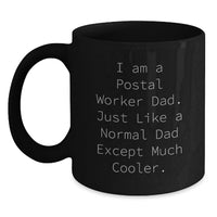 Load image into Gallery viewer, Funny Postal Worker Black Coffee Mug Gifts for Dad from Family - Main
