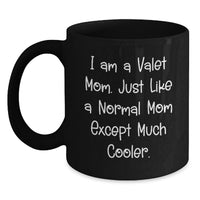 Load image into Gallery viewer, Valet Mom Gifts for Him, Funny Black Coffee Mug, Gifts from Mom to Valet Son, Unique Graduation Gifts for Men - Main