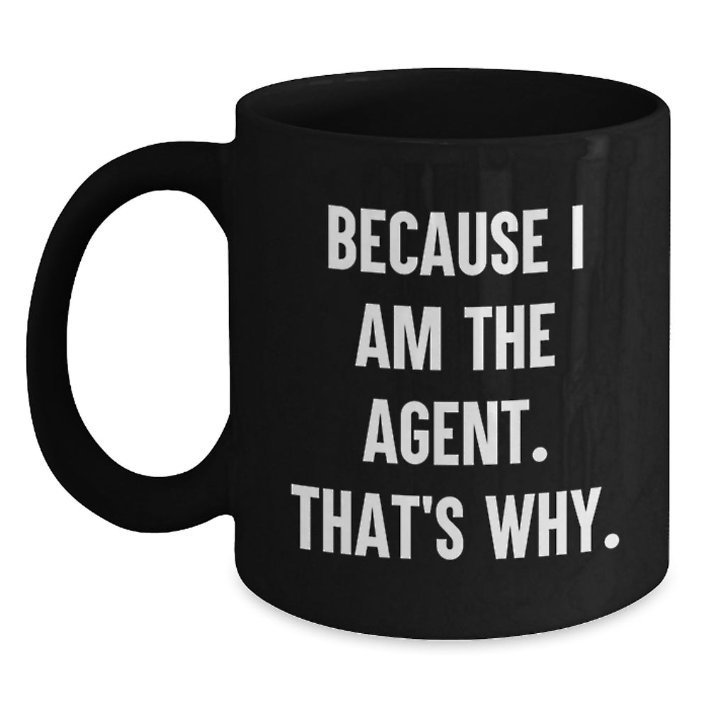 Christmas Agent Gifts - Funny Black Coffee Mugs for Agent Lovers - Gifts from Friends or Family - Main