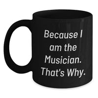 Load image into Gallery viewer, Musician Keepsake Black Coffee Mug for Him Graduation Gift - Main