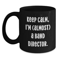 Load image into Gallery viewer, Band Director Keepsake Black Coffee Mug for Him Graduation Gift - Main