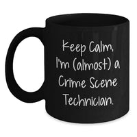 Load image into Gallery viewer, Crime Scene Technician Keepsake Black Coffee Mug for Him Birthday Gift - Main