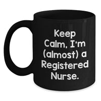 Load image into Gallery viewer, Registered Nurse Keepsake Black Coffee Mug for Him Birthday Gift - Main