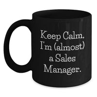 Load image into Gallery viewer, Sales Manager Keepsake Black Coffee Mug for Him Birthday Gift - Main