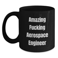 Load image into Gallery viewer, Aerospace Engineer Keepsake Black Mug for Him Birthday Surprise Gift - Main