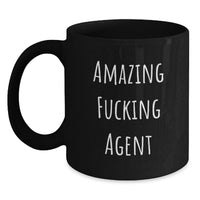 Load image into Gallery viewer, Agent Black Coffee Mug for Him – Amazing F***ing Agent Graduation Gift - Main