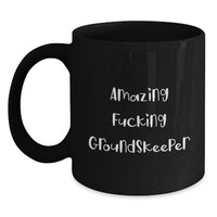 Load image into Gallery viewer, Groundskeeper Keepsake Black Coffee Mug for Him Birthday Gift - Main