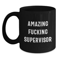 Load image into Gallery viewer, Supervisor Keepsake Black Coffee Mug for Him Birthday Gift - Main