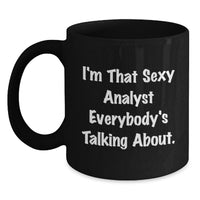Load image into Gallery viewer, Analyst Keepsake Premium Black Coffee Mug for Him Birthday Gift - Main