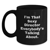 Load image into Gallery viewer, Director Keepsake Black Coffee Mug Birthday Gift for Him with Bold Quote - Main