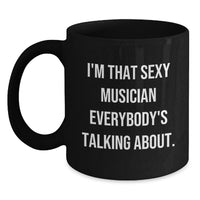 Load image into Gallery viewer, Musician Keepsake Black Coffee Mug for Him Birthday Gift 11oz Safe - Main