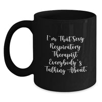 Load image into Gallery viewer, Respiratory Therapist Keepsake Mug for Him Birthday Gift Black 11oz - Main