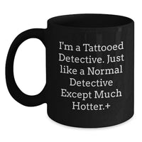 Load image into Gallery viewer, Graduation Gift Detective Black Coffee Mug Present for Her - Main