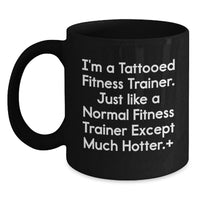 Load image into Gallery viewer, Funny Fitness Trainer Black Coffee Mugs, Gifts from Men for Women, Women, Friends, Coworkers, Family, Unique Graduation Gifts for Fitness Trainers - Main