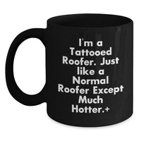 Load image into Gallery viewer, Roofer Keepsake Mug for Him - Graduation Gift, Black Coffee Mug Ceramic - Main
