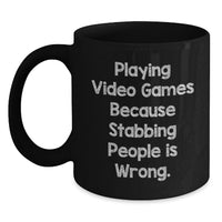 Load image into Gallery viewer, Funny Gifts for Friends and Family, Playing Video Games Black Coffee Mugs, Unique Graduation Unique Gift Ideas for Men and Women - Main