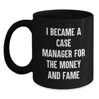 Load image into Gallery viewer, Funny Case Manager Gifts for Men - I Became A Case Manager For The Money And Fame Graduation Unique Mugs from Friends - Main