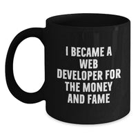 Load image into Gallery viewer, Gifts from Family for Web Developer Funny Quote Black Coffee Mug - Main