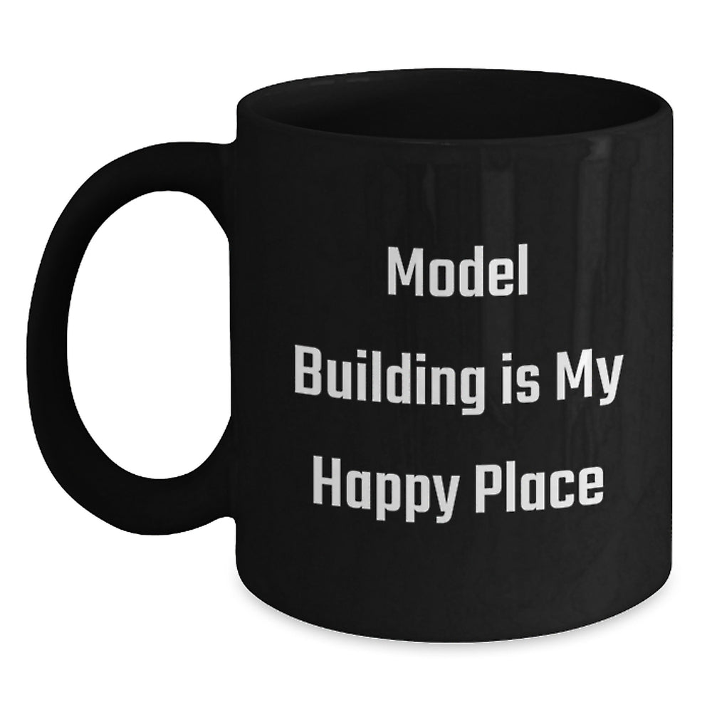 Model Building Gifts from Friends for Her - Funny Christmas Black Coffee Mug - Main