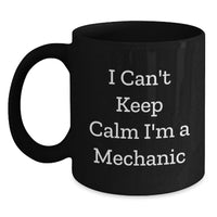 Load image into Gallery viewer, Funny Mechanic Gifts from Friends to Graduation Unique Gifts for Mechanic Enthusiasts Black Coffee Mug - Main