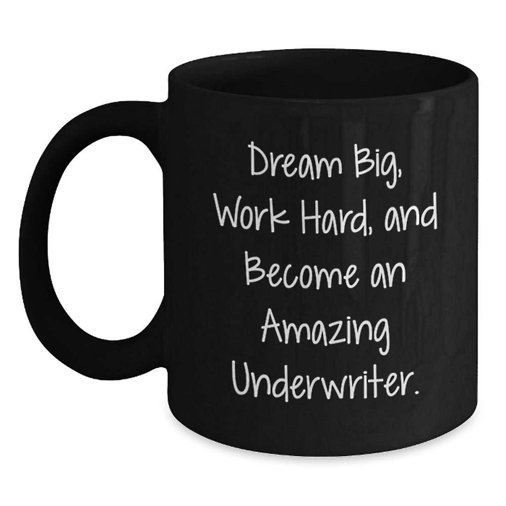 Underwriter Christmas Unique Gifts from Friends Inspirational Black Coffee Mug - Main