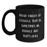 Load image into Gallery viewer, Poodle Dog Parent Funny Gifts for Men from Proud Poodle Owners, Graduation Unique Poodle Mug - Main
