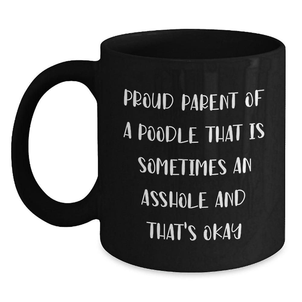 Poodle Dog Parent Funny Gifts for Men from Proud Poodle Owners, Graduation Unique Poodle Mug - Main