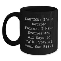 Load image into Gallery viewer, Gifts from Family to Farmer Friends with Funny Quote Black Ceramic Mug for Graduation Unique Gifts - Main