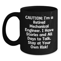 Load image into Gallery viewer, Mechanical Engineer Funny Quote Gift for Him, Black Coffee Mug, Inspirational Graduation Unique Gifts from Men - Main
