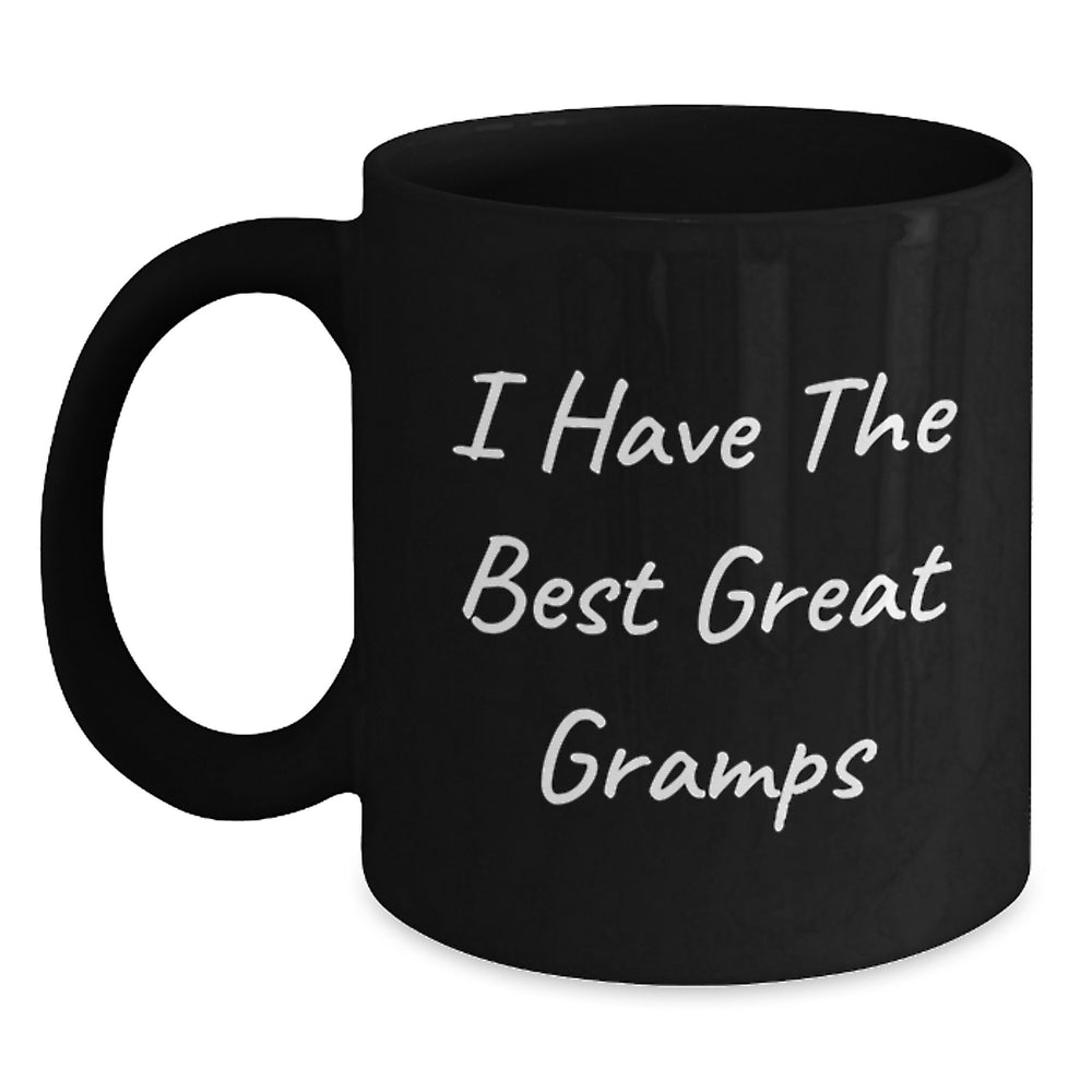 Funny Gramps Gift Ideas, 'I Have The Best Great Gramps' Black Coffee Mug for Birthday, Gifts from Family, Perfect for Men, Women, Friends, Coworkers - Main