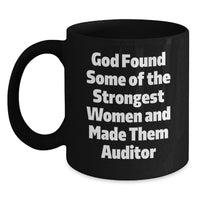 Load image into Gallery viewer, Funny Auditor Gifts for Women, Black Coffee Mug with Inspirational Quote, Gifts from Friends to Family - Main