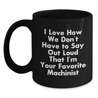 Load image into Gallery viewer, Funny Machinist Gifts from Friends, Black Coffee Mug for Machinist, Unique Graduation Unique Gifts for Men - Main