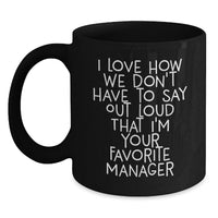 Load image into Gallery viewer, Funny Manager Gifts for Men, Gifts from Friends to Boss, Black Coffee Mug, Perfect Graduation Unique Gifts - Main