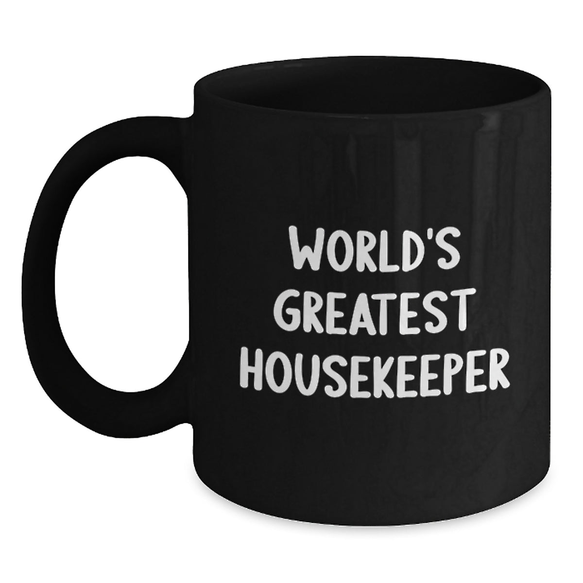 Funny Housekeeper Gifts, Personalized World's Greatest Housekeeper Black Coffee Mug, Gifts for Housekeeper, Christmas Unique Housekeeper Mugs, Gifts from Friends - Main