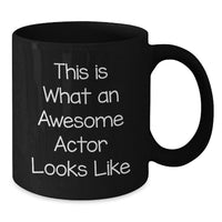 Load image into Gallery viewer, Funny Actor Gifts for Men - This Is What An Awesome Actor Looks Like Black Coffee Mug from Friends - Additional