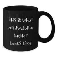 Load image into Gallery viewer, Funny Auditor Gifts for Graduation - Black Coffee Mug, 'This Is What An Awesome Auditor Looks Like' Quote, Gifts from Friends to Auditor, Unique Graduation Gifts - Additional