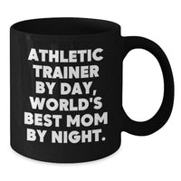 Load image into Gallery viewer, Athletic Trainer Gifts from Mom, Funny Inspirational Black Coffee Mug for Graduation, Unique Gifts for Men Women Friends - Additional
