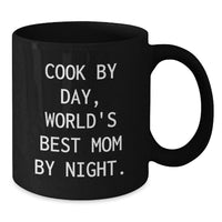 Load image into Gallery viewer, Funny Quote Cook Black Coffee Mug Gifts from Mom to the World's Best Cook, Perfect for Christmas Morning - Additional