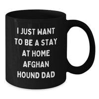 Load image into Gallery viewer, Funny Afghan Hound Dog Dad Gifts for Men - Black Coffee Mug - Christmas Unique Presents from Dad to Afghan Hound Lovers - Additional
