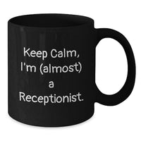 Load image into Gallery viewer, Receptionist Keepsake Black Coffee Mug for Him Graduation Gift - Additional