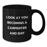 Load image into Gallery viewer, Funny Gifts for Carpenter Men from Friends - Black Coffee Mug for Valentine's Unique - Additional